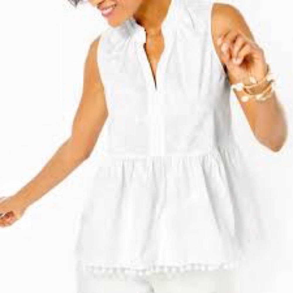 Lilly Pulitzer White Sleeveless Top